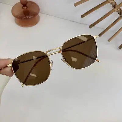 Qianai polarisierte Sonnenbrille, eckige Metallfassung, UV-Schutz - 9