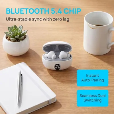 Kuaguo 895B Bluetooth Kulaklık Kablosuz Yüksek Ses Kalitesi Dijital Göstergeli S510 Spor Oyun Kulaklığı Uzun Pil Ömrü - 4