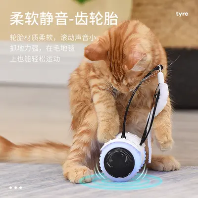 Remote Control Electric Cat Toy, Smart Balance Car, Feather - 5