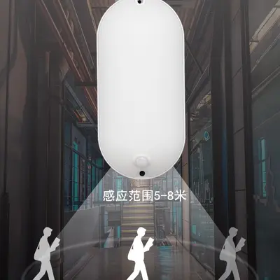 Outdoor Waterproof LED Wall Lamp, Moisture-Proof Indoor Motion Sensor Wall Light for Bathr