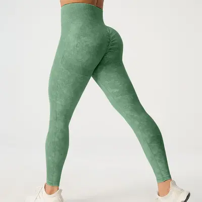 Women's Seamless Peach Hip Yoga Pants, Tummy Control High Waist Fitness Leggings - 13