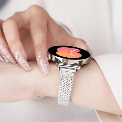 Wheat Ear Buckle Strap for Samsung Watch6, Steel Band for Watch4 Pro and Huawei GT4/5 - 3
