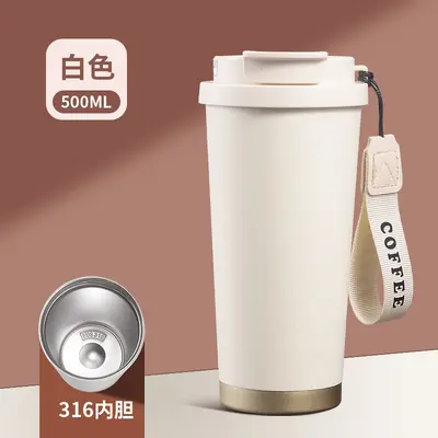 Coffee Cup 316 Stainless Steel Insulated Thermos High-Value Aesthetic Unisex Water Cup Lightweight Luxury Premium Gift Insulated Cup Customizable - 7