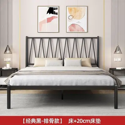 European Style Modern Iron Bed 1.5m 1.8m Single Double - 13
