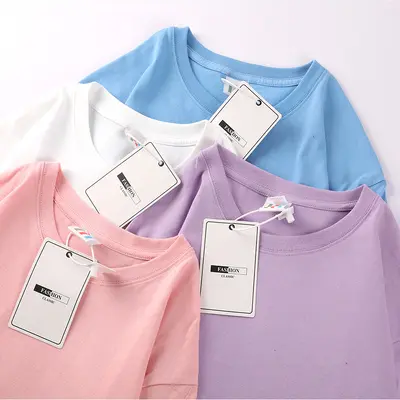 220g schweres Oversize-Kurzarm-T-Shirt mit Schulterfall, Logodruck