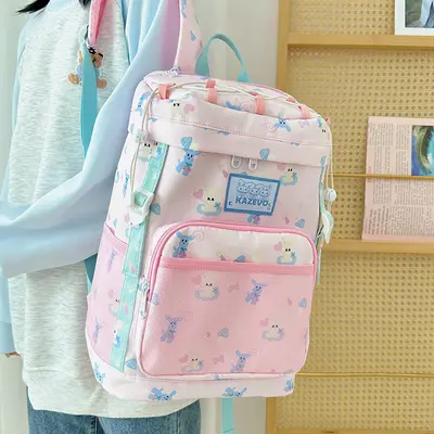 Cute Star Pattern Student Backpack, Large Capacity - 3
