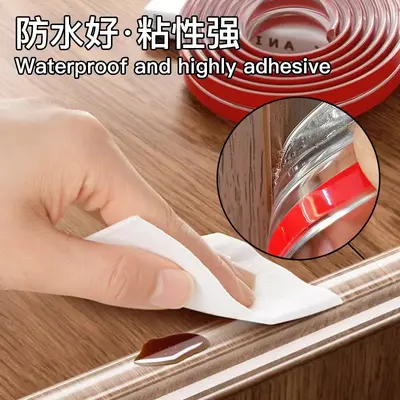 Transparent Table Edge Anti-Collision Strip, Child-Safe Corner Guard
