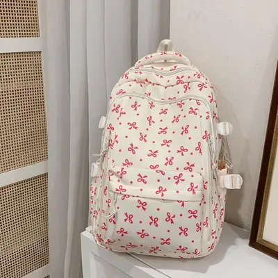 Women's Floral Backpack, Large Capacity, for Middle and Primary School Students - 13