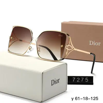 Damen-Sonnenbrille mit eckigem Metallrahmen und UV-Schutz - 7