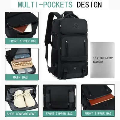 Herren-Rucksack extra groß, erweiterbar, als Bordgepäck geeignet - 4