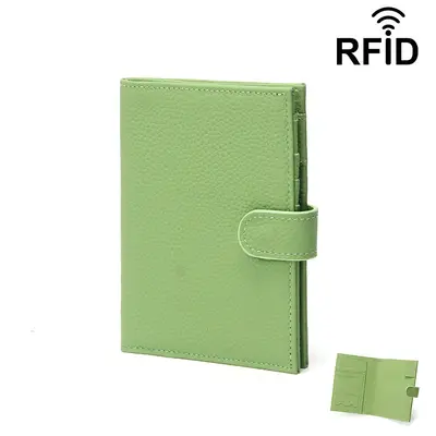 Pasaport çantası, deri, RFID korumalı, çok kartlı - 12