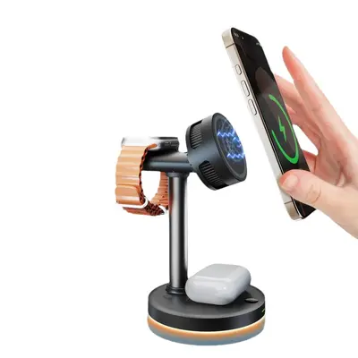 Qi2.2 25W Magnetic Cooling Wireless Charger, 3-in-1 Vertical
