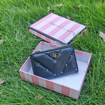 Elegante kleine Tasche im Tweed-Stil, Damen-Kartenetui mit Box