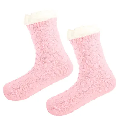 Thick Fleece-Lined Non-Slip Sleep Socks for Autumn and Winter - 9