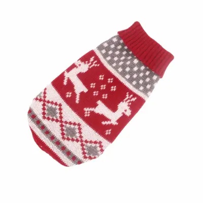 Round Neck Pet Sweater for Dogs and Cats, Autumn and Winter Clothing - 8