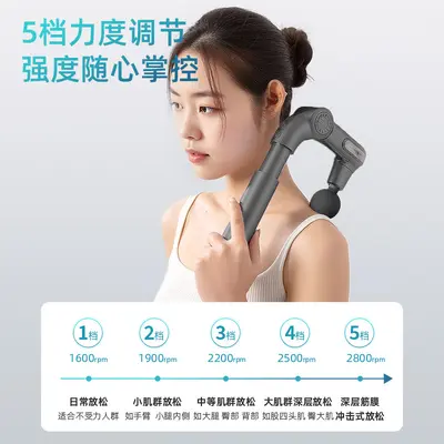 可伸缩筋膜枪可折叠按摩神器筋膜枪专业级按摩加长手柄按摩筋膜枪