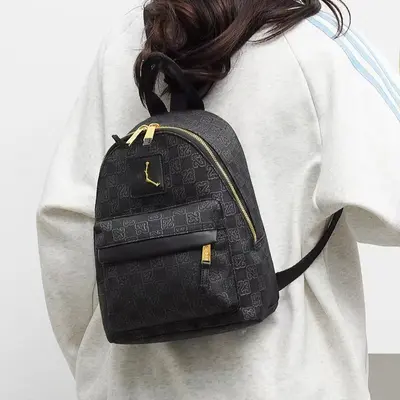 Fashion ladies skateboard print letter backpack, stitched, school bag, travel bag, fashionable brand plaid unisex sports backpack - 5