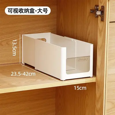 Expandable kitchen storage organizer, stackable, transparent - 7