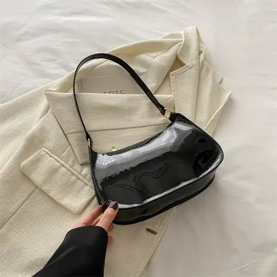 2024 Spring Korean Style Women's Shoulder Bag, Solid Color Small Square Bag - 7
