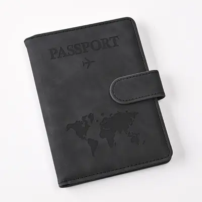 RFID pasaport kılıfı, PU magnetik kapatma, seyahat belgesi çantası - 6