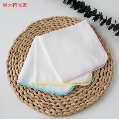 Pure cotton gauze baby handkerchief high-density saliva towel baby burp cloth double-layer feeding face towel small square towel wholesale
