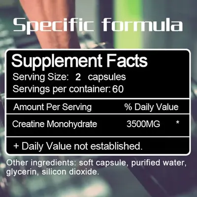 Creatine Capsules 120 Softgel Capsules Supplement