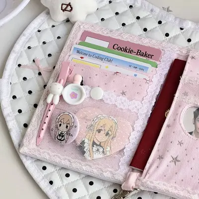 Pembe kanvas pasaport çantası çok işlevli seyahat organizer - 4