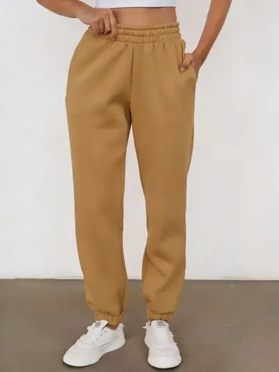 Damen Jogginghose gefüttert, warm, mit Bündchen - 11