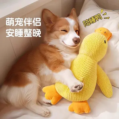 Plush Dog Toy with Squeaker, Durable Chew Toy for Large Dogs