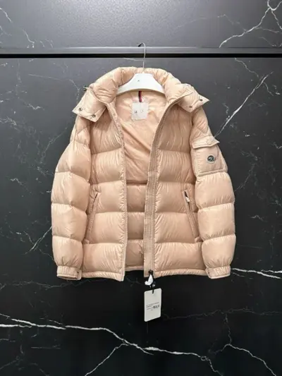 Maire Kadın Şişme Mont, Unisex Kapüşonlu Ceket, Düz Renk