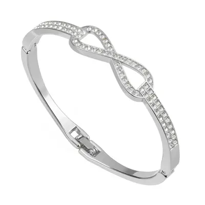 8-shaped diamond-studded couple bracelet, fashion accessory