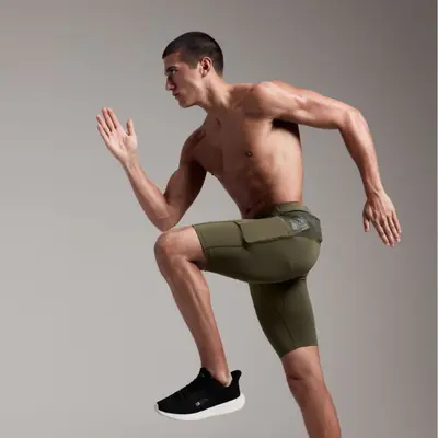 Men's Cycling Training Shorts, Multi-Pocket, High-Elasticity Compression Running Tights - 2