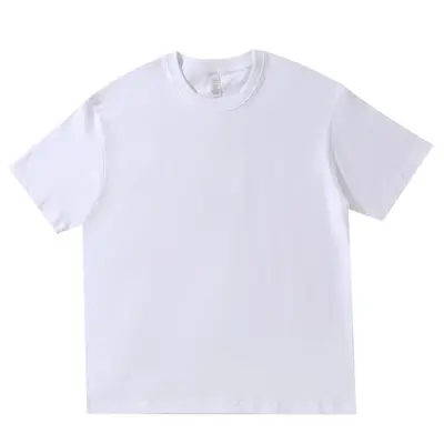 200 gr Japanese heavyweight pure cotton short sleeve unisex plain white men's blank t-shirt trend brand ins wholesale supply - 7