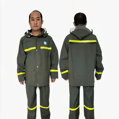 Yağmurluk Yağmur Pantolonu Takımı Bölünmüş Tip Tam Vücut Su Geçirmez Şiddetli Yağış Kalın Reflektörlü Bisiklet Açık Hava Görevi Sel Önleme Yetişkin Yağmur Pelerini
