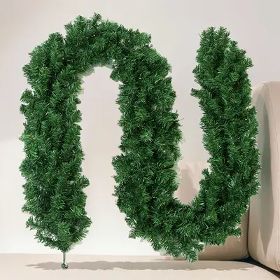 Simulierter Rattan-Weihnachtsbaumschmuck und Rattanringe - 5