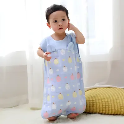 Gesteppter Baumwoll-Babyschlafsack für alle Jahreszeiten, Anti-Strampel