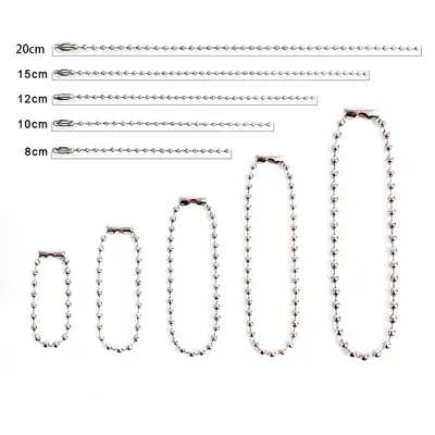 Silver Iron Bead Chain 2.4 mm, DIY Jewelry Making Material