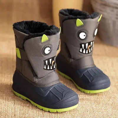 Kinder-Schneestiefel, Samtfutter, wasserdicht, rutschfest - 12