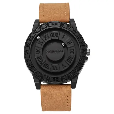 Herren-Quartz-Uhr, Magnetkugel-Design, Stahlarmband - 8