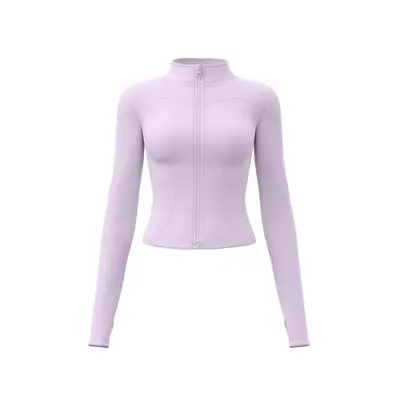 Schmal geschnittene Damen-Yogajacke, atmungsaktiv, für Laufen im Freien