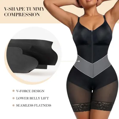 Shapewear-Body für Damen in Großen Größen mit Taillenformer und Po-Lifting