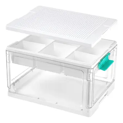 Portable Divided Storage Box 24QT, Transparent Toy and Stationery Organizer - 10