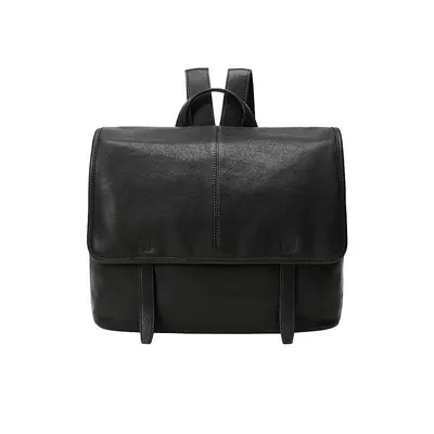 Qiuxin Gegerbtes Lammfell Kuriertasche Horizontal Doppelschulter-Rucksack Große Kapazität Business Commuter Freizeit Rucksack - wie Songka Style - 10