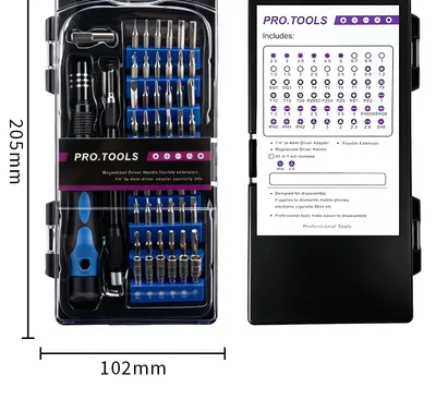 24-in-1 Schraubendreher, 115-in-1 Leder-Werkzeugtasche-Set, Multi-Funktions-Schraubendreher-Kit zum Reparieren und Zerlegen von Mobiltelefonen - 11