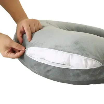 C-Shaped Pregnancy Pillow with Removable Belly and Back Support - 3