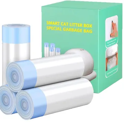 Büzgülü Plastik Kedi Kumu Torbası, Tek Kullanımlık Kedi Kum Kabı İçliği