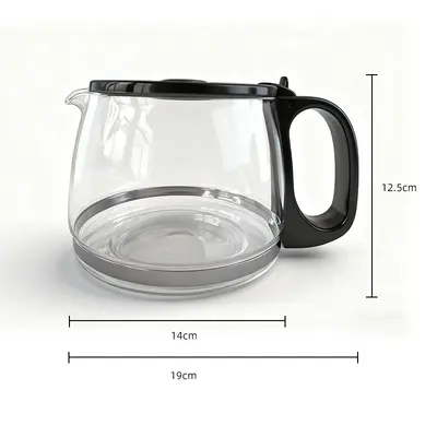 Ersatz-Glaskanne für Filterkaffeemaschinen aus Borosilikatglas, 6 und 12 Tassen