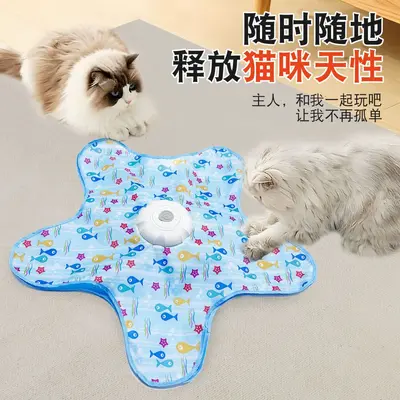 2nd Generation Star-Shaped Cat Hunting Tent with Teaser Toy - 4