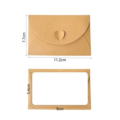 Retro Kraft Paper Wedding Envelope for Birthday and Greeting Cards, Creative Packaging