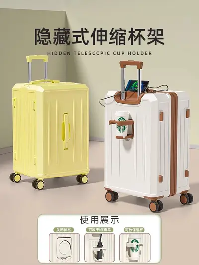 20 and 24 inch cabin suitcase combination lock leather
